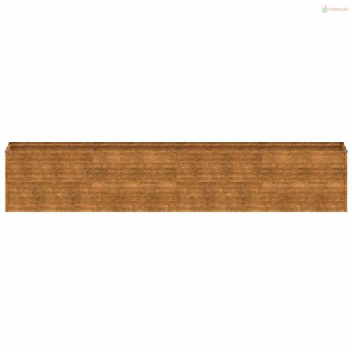 Corten acél kerti magaságyás 385 x 50 x 69 cm