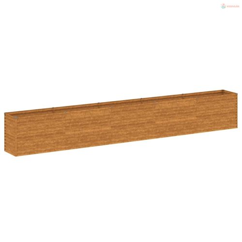 Corten acél kerti magaságyás 482 x 50 x 69 cm