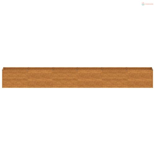 Corten acél kerti magaságyás 578 x 50 x 69 cm