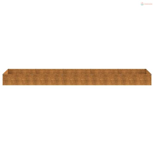 Corten acél kerti magaságyás 482x100x36 cm