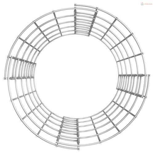 3 db kör alakú horganyzott acél gabion magaságyás Ø30 x 50 cm