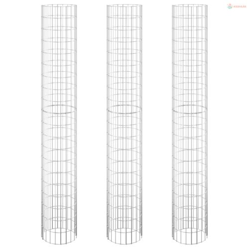 3 db kör alakú horganyzott acél gabion magaságyás Ø30 x 200 cm