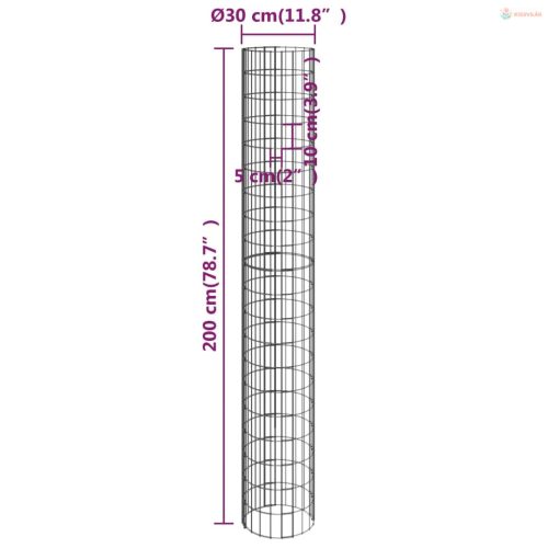 4 db kör alakú gabion magaságyás Ø30 x 50 / 100 / 150 / 200 cm