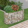 Horganyzott vas gabion magaságyás 120 x 50 x 50 cm