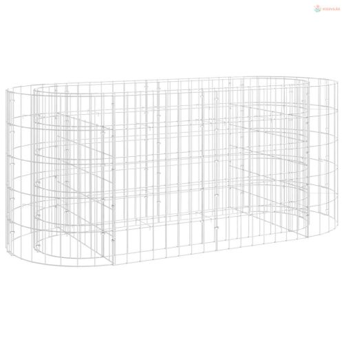 Horganyzott vas gabion magaságyás 120 x 50 x 50 cm