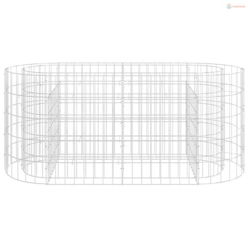 Horganyzott vas gabion magaságyás 120 x 50 x 50 cm