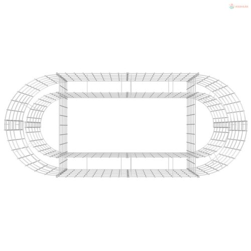 Horganyzott vas gabion magaságyás 120 x 50 x 50 cm