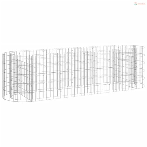 Horganyzott vas gabion magaságyás 190 x 50 x 50 cm