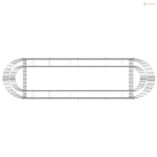 Horganyzott vas gabion magaságyás 190 x 50 x 50 cm
