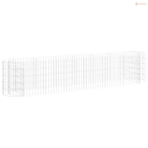 Horganyzott vas gabion magaságyás 260 x 50 x 50 cm