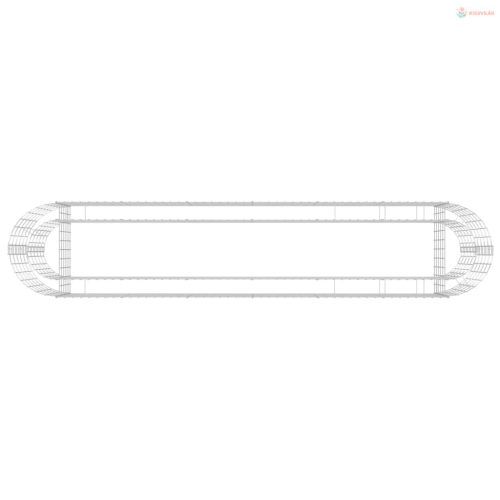 Horganyzott vas gabion magaságyás 260 x 50 x 50 cm