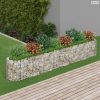 Horganyzott vas gabion magaságyás 330 x 50 x 50 cm