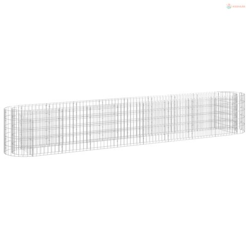 Horganyzott vas gabion magaságyás 330 x 50 x 50 cm