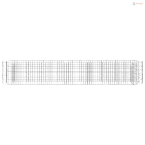 Horganyzott vas gabion magaságyás 330 x 50 x 50 cm