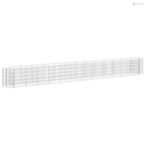 Horganyzott vas gabion magaságyás 470 x 50 x 50 cm