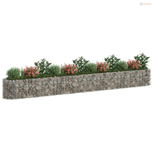 Horganyzott vas gabion magaságyás 470 x 50 x 50 cm