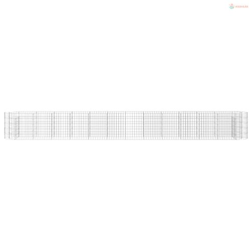 Horganyzott vas gabion magaságyás 470 x 50 x 50 cm