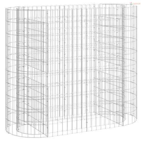 Horganyzott vas gabion magaságyás 120x50x100 cm