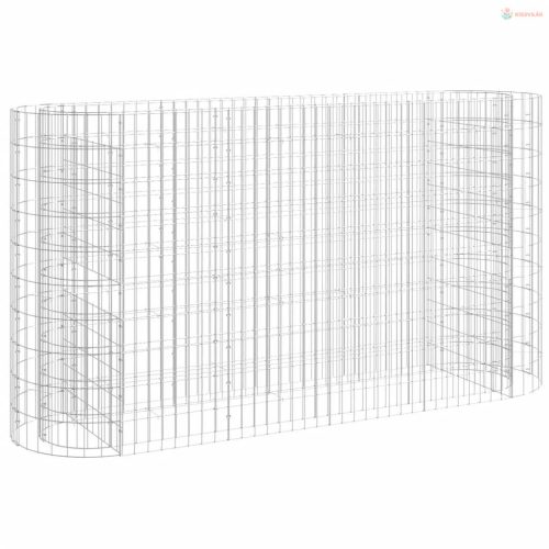 Horganyzott vas gabion magaságyás 190x50x100 cm