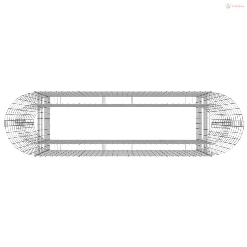 Horganyzott vas gabion magaságyás 190x50x100 cm