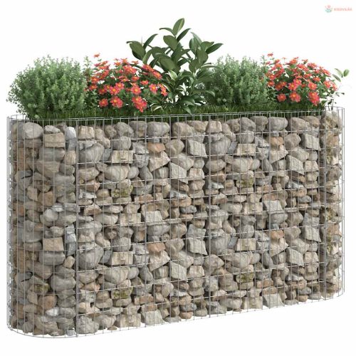 Horganyzott vas gabion magaságyás 190x50x100 cm