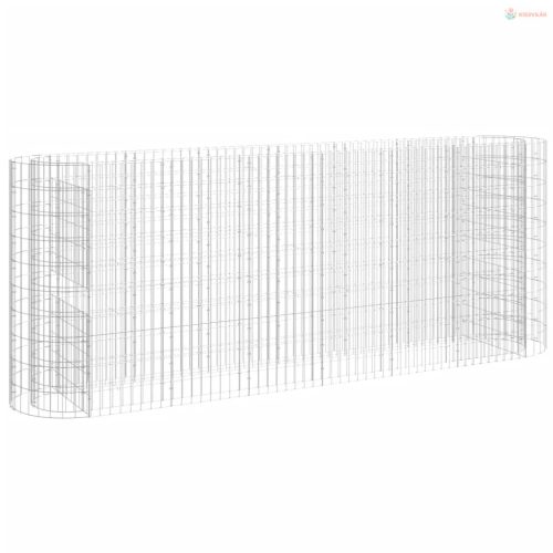 Horganyzott vas gabion magaságyás 260x50x100 cm