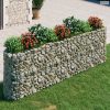 Horganyzott vas gabion magaságyás 330x50x100 cm
