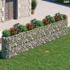 Horganyzott vas gabion magaságyás 470x50x100 cm