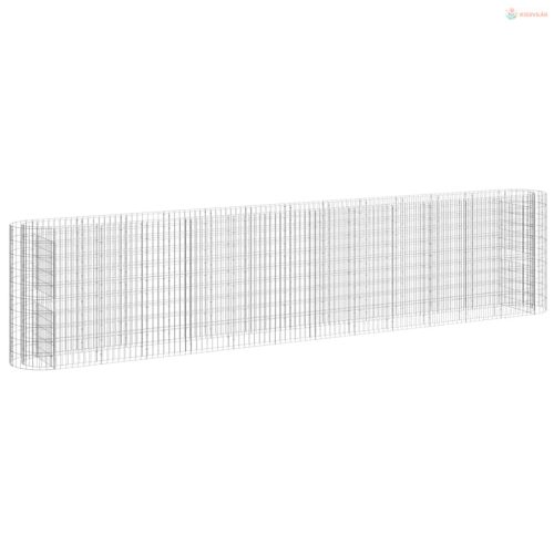 Horganyzott vas gabion magaságyás 470x50x100 cm