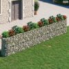 Horganyzott vas gabion magaságyás 540x50x100 cm