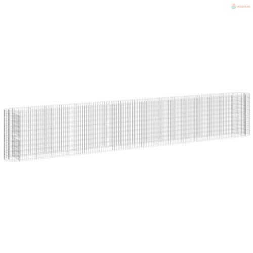 Horganyzott vas gabion magaságyás 610x50x100 cm