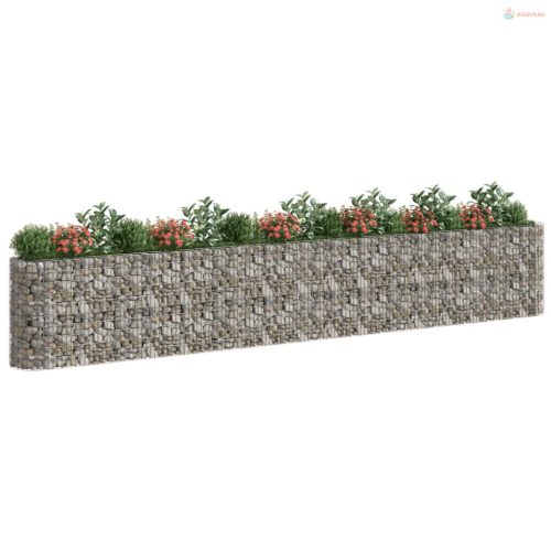 Horganyzott vas gabion magaságyás 610x50x100 cm