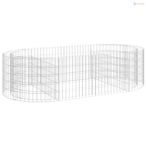 Horganyzott vas gabion magaságyás 200x100x50 cm