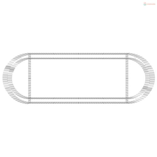 Horganyzott vas gabion magaságyás 300x100x50 cm