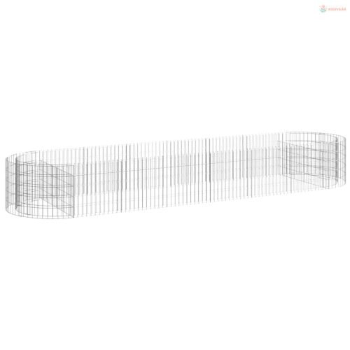 Horganyzott vas gabion magaságyás 400x100x50 cm