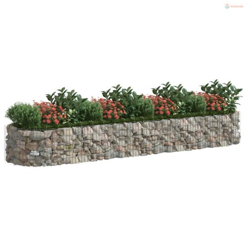 Horganyzott vas gabion magaságyás 400x100x50 cm