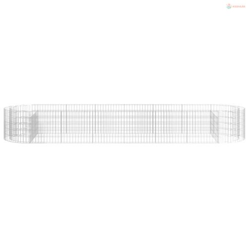 Horganyzott vas gabion magaságyás 400x100x50 cm