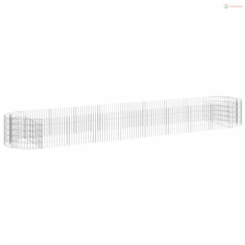 Horganyzott vas gabion magaságyás 500x100x50 cm