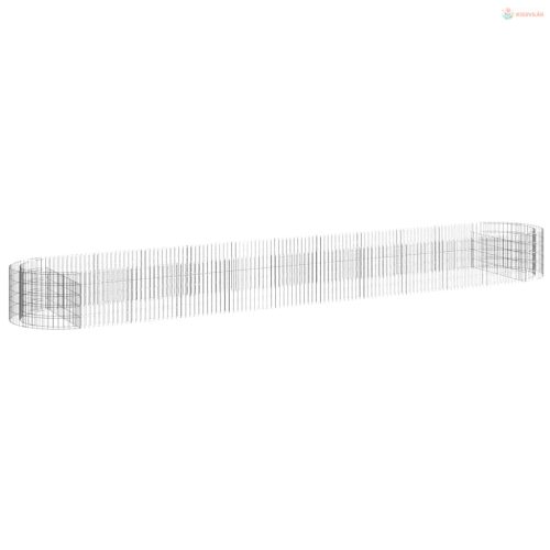 Horganyzott vas gabion magaságyás 600x100x50 cm
