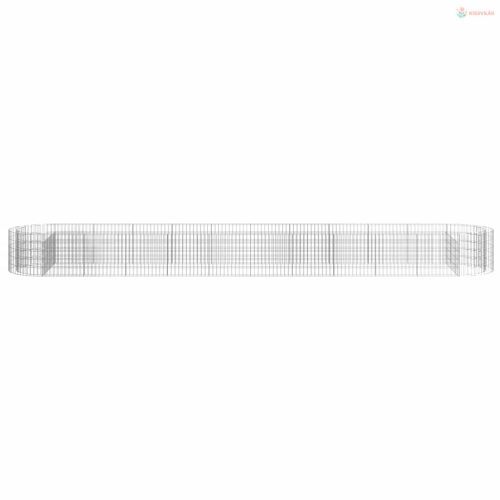 Horganyzott vas gabion magaságyás 600x100x50 cm
