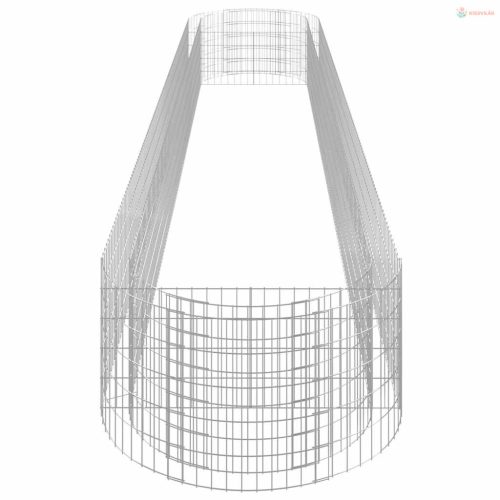 Horganyzott vas gabion magaságyás 600x100x50 cm