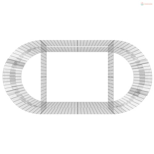 Horganyzott vas gabion magaságyás 200x100x100 cm