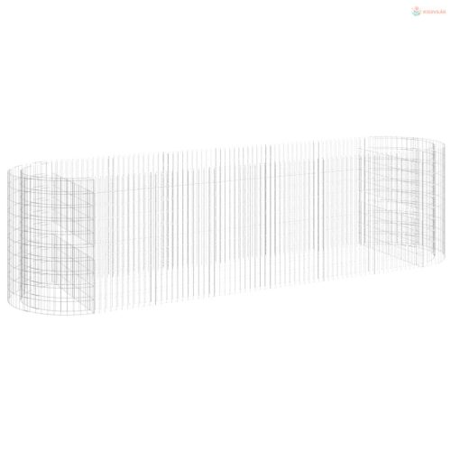Horganyzott vas gabion magaságyás 400x100x100 cm