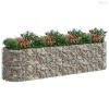 Horganyzott vas gabion magaságyás 400x100x100 cm