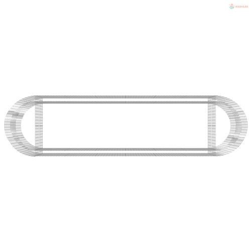 Horganyzott vas gabion magaságyás 400x100x100 cm