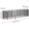 Horganyzott vas gabion magaságyás 400x100x100 cm