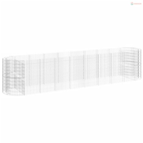 Horganyzott vas gabion magaságyás 500x100x100 cm