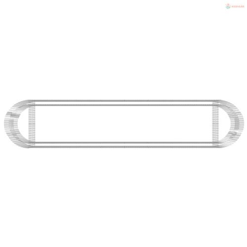 Horganyzott vas gabion magaságyás 500x100x100 cm