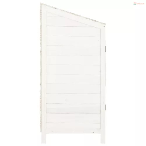 Fehér tömör fenyőfa kerti fészer 55 x 52 x 112 cm