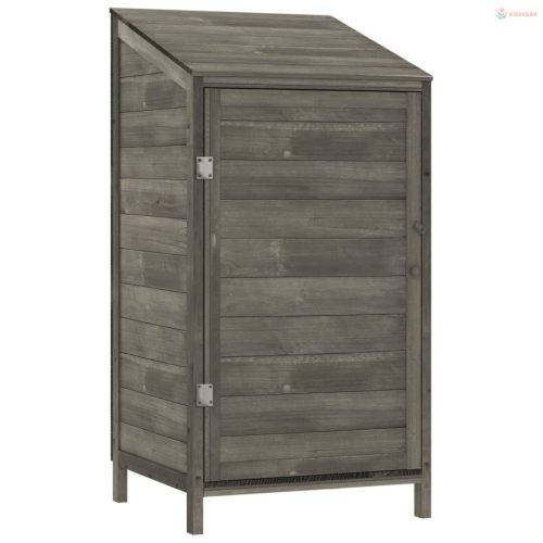 Antracitszürke tömör fenyőfa kerti fészer 55 x 52 x 112 cm